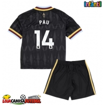 Camisa de Futebol Aston Villa Pau Torres #14 Equipamento Secundário Infantil 2026-27 Manga Curta (+ Calças curtas)